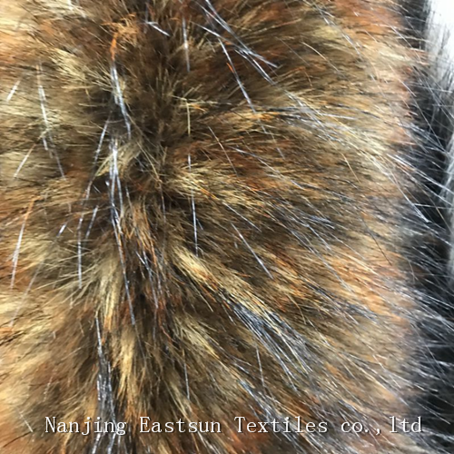 long pile faux raccoon fur and fox fur