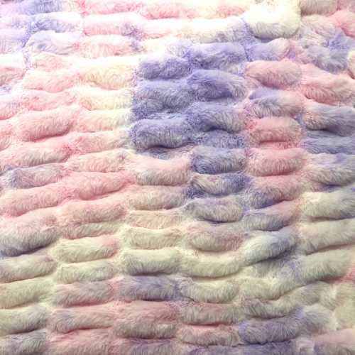 4-way Stretchable faux rabbit fur with animal printing (3)