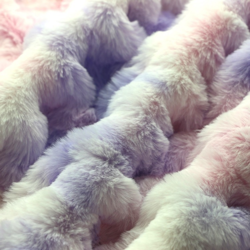 4-way Stretchable faux rabbit fur with animal printing (5)