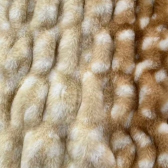 4-way Stretchable faux rabbit fur with animal printing (7)