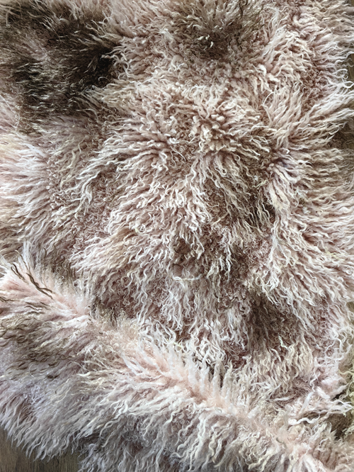 printing long pile Artificial Mongolian fur本