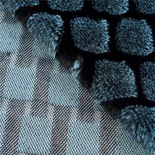Artificial jacquard rabbit mink (4)