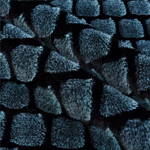 Artificial jacquard rabbit mink (5)