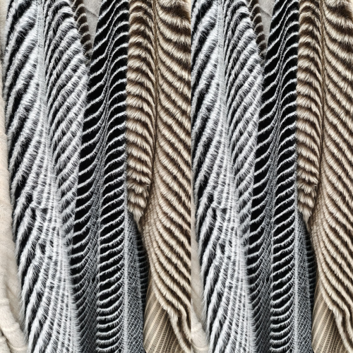 Knitted jacquard with multi-color fox fur (4)
