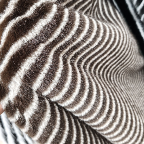 Knitted jacquard with multi-color fox fur (7)