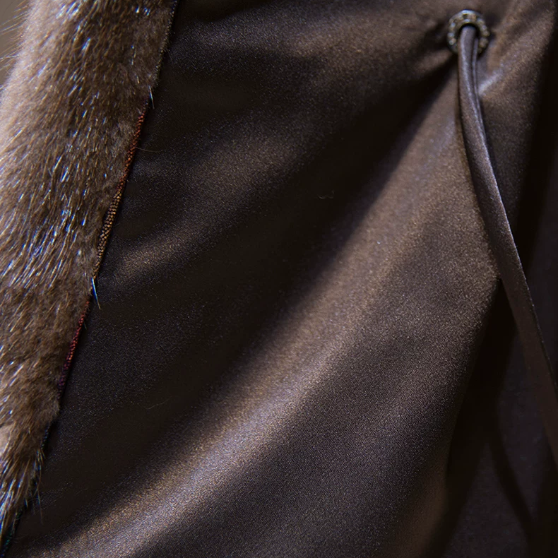 Long Hooded Faux Mink Coat with Fox Fur Trim (16)