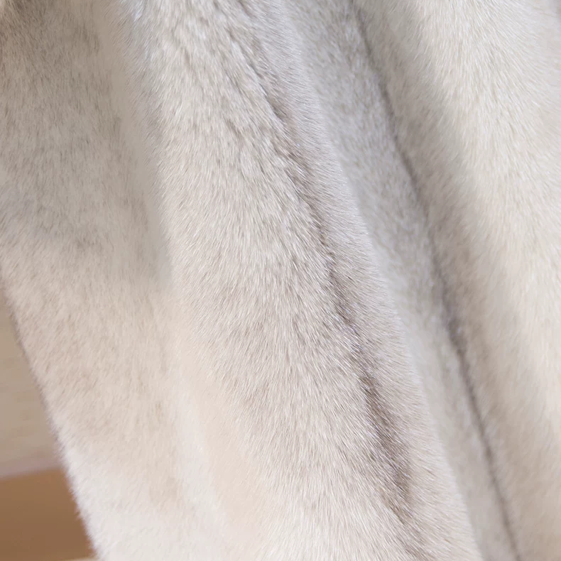 Long Hooded Faux Mink Coat with Fox Fur Trim (24)