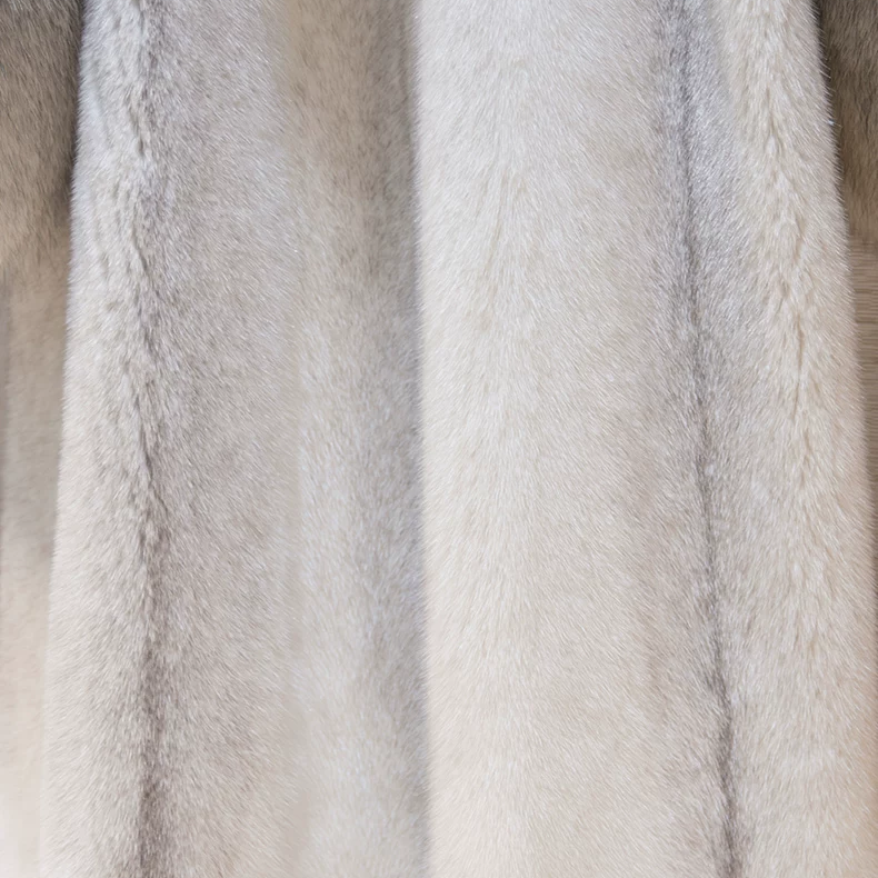 Long Hooded Faux Mink Coat with Fox Fur Trim (25)