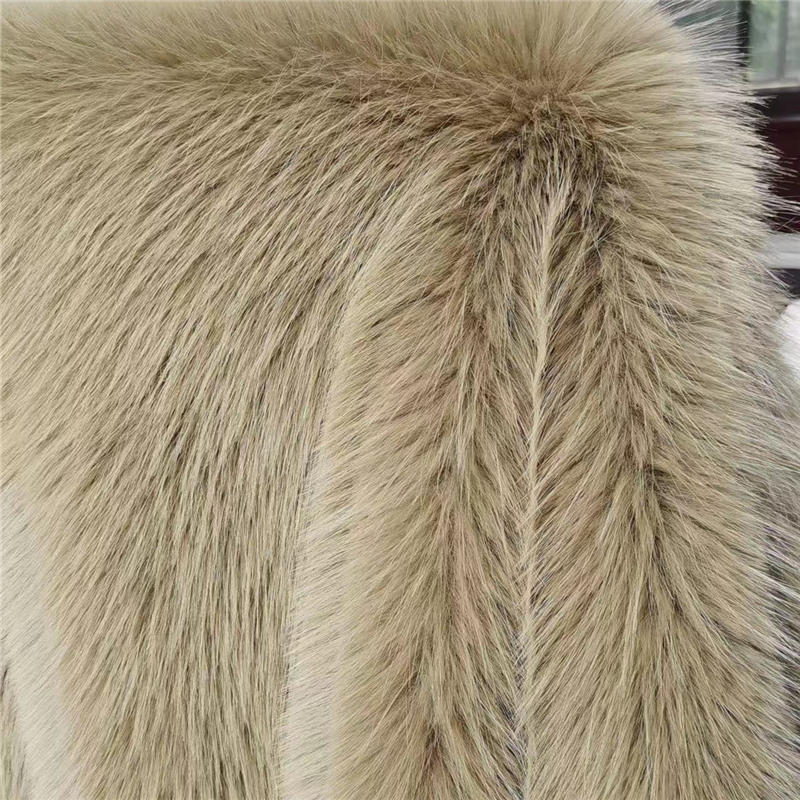 Warp knit faux fox fur-12