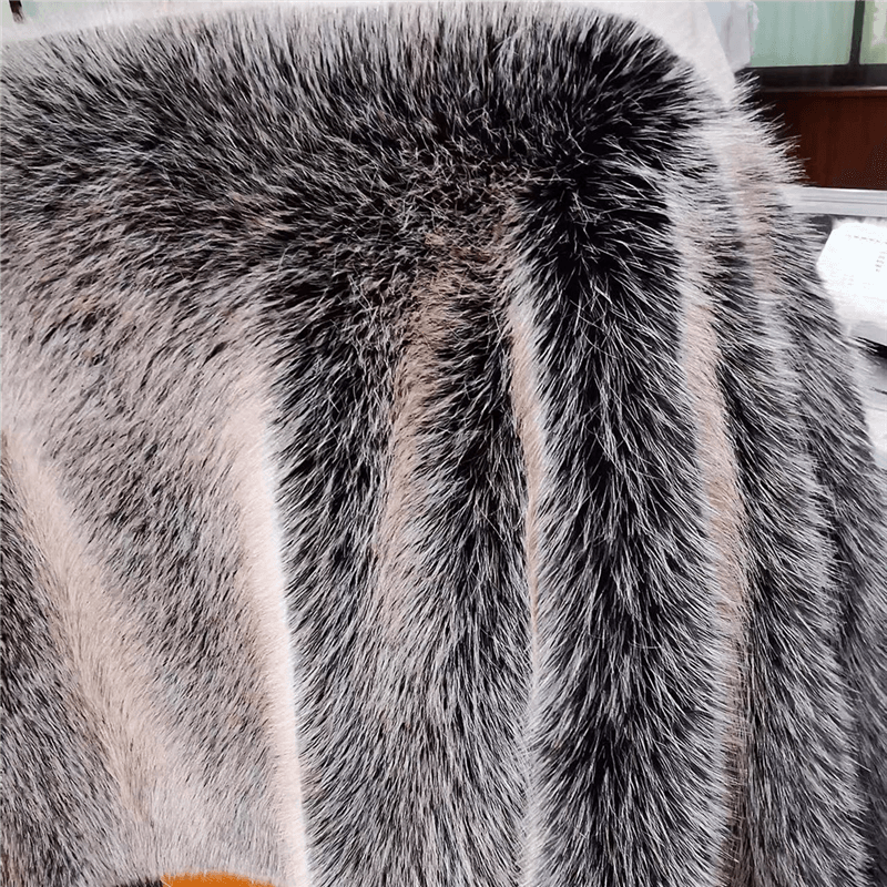 Warp knit faux fox fur-5