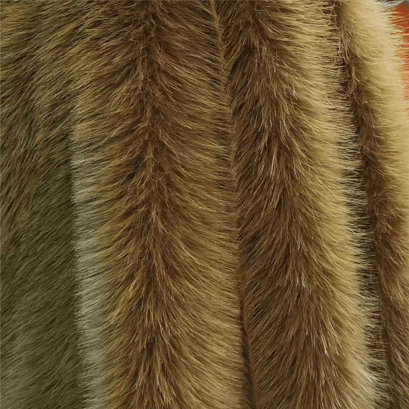 Warp knit faux fox fur-8